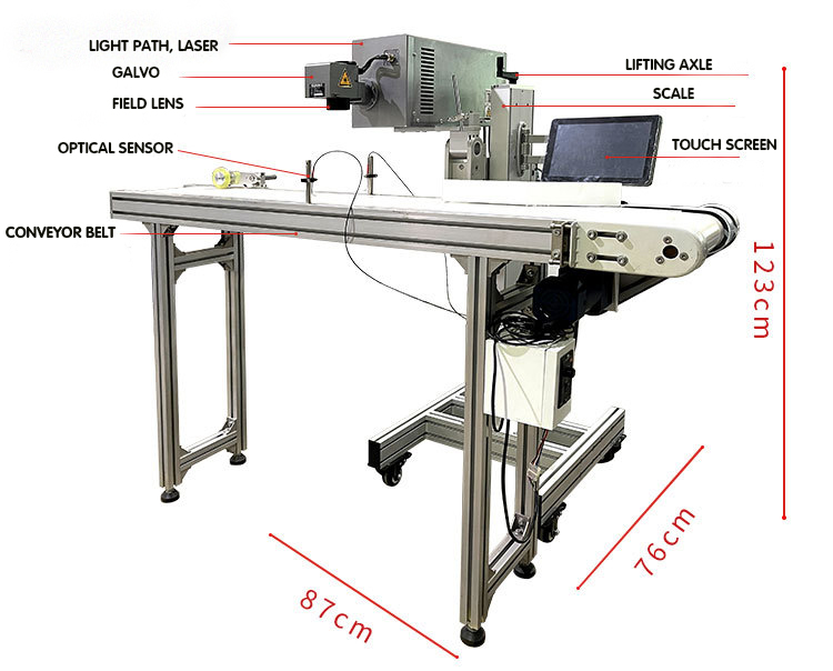 online flying date coding laser marking machine