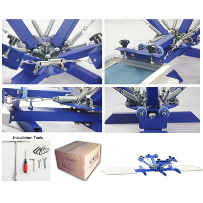 4 Colors 2 Stations T Shirt Screen Printing Machine