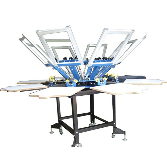 8 Colors 8 Stations Carousel Screen Printing Press