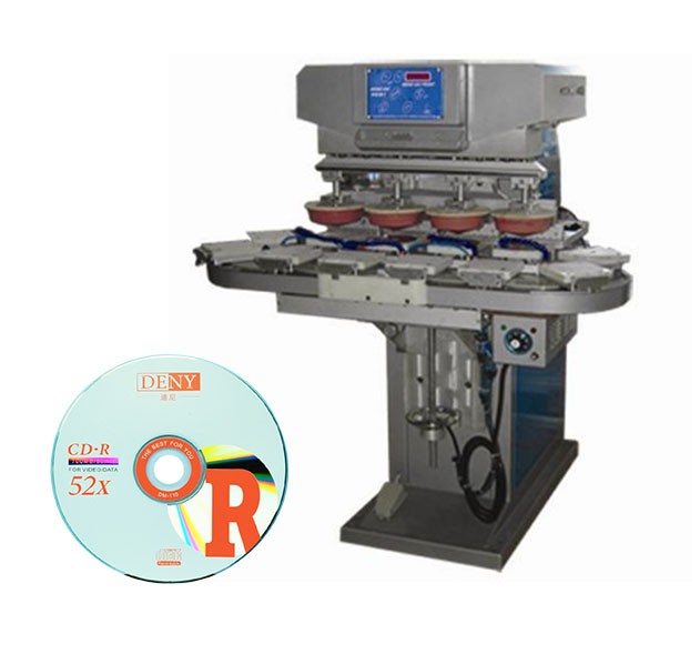 Automatic Four Color Pad Printer For CD and DVD