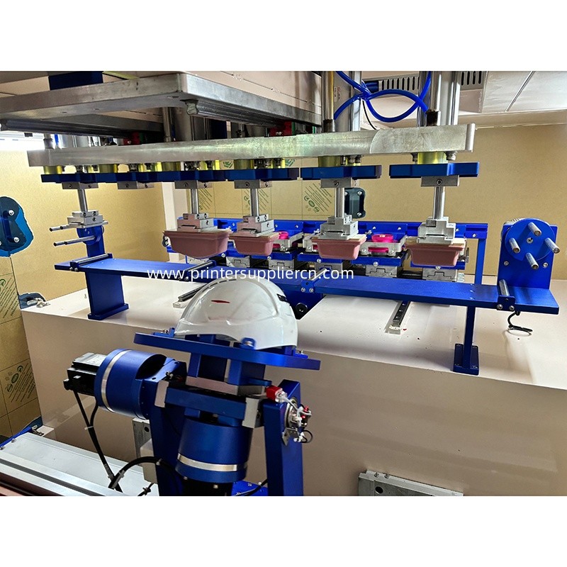 Automatic Six Colors Helmet Pad Printing Machine