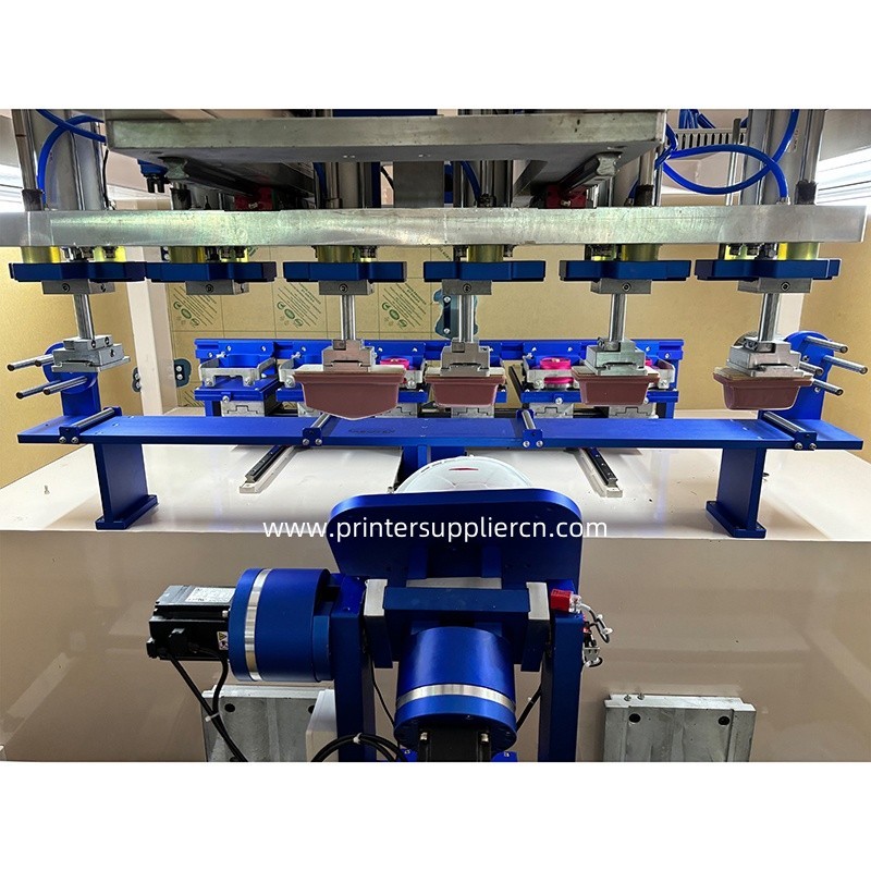 Automatic Six Colors Helmet Pad Printing Machine