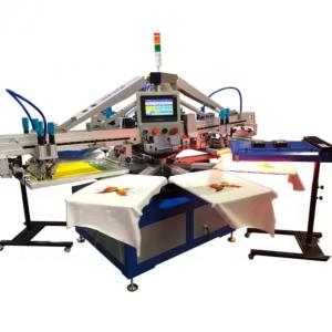 3 Color 8 Stations Automatic T shirt Silk Screen Printing Machine 