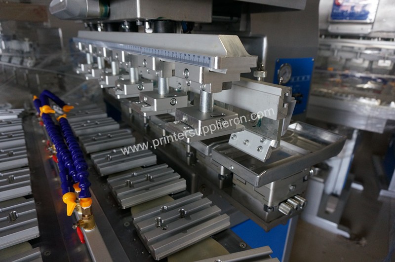 Ink Tray Six Colors Pad Printing Machine with Conveyor