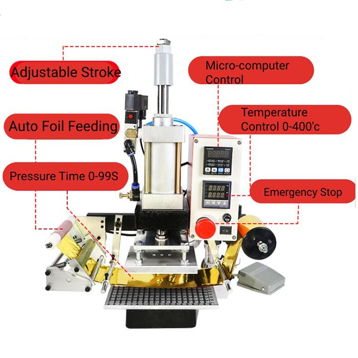 Pneumatic Desktop Hot Bronzing Machine for Wood