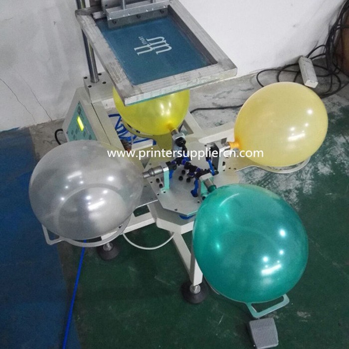 Semi-auto Balloon Screen Printer Machine with Four Workstations